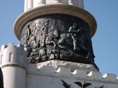 Sample of Relief Work around Memorial's Shaft image. Click for full size.