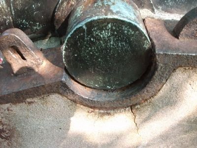 Obverse Trunnion - - "Old 44" - Civil War Cannon. Click for full size. Obverse Trunnion - - "Old 44" - Civil War Cannon image. Click for full size.