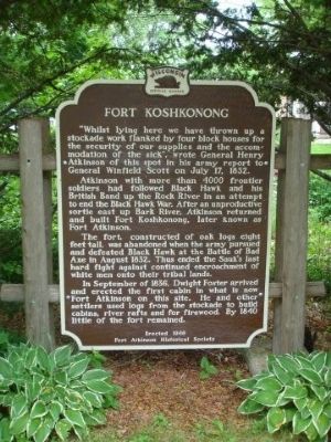 Fort Koshkonong Marker image. Click for full size.