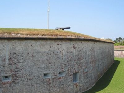 Walls of Fort Macon image. Click for full size.