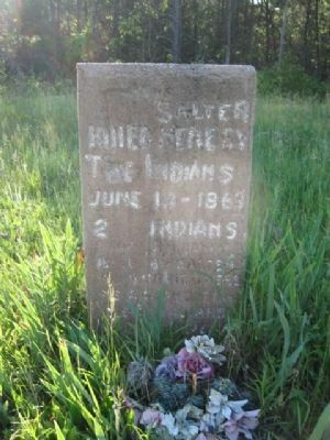 Mrs Salter Killed Here Marker. Click for full size. Mrs Salter Killed Here Marker image. Click for full size.