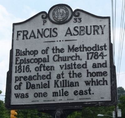 Francis Asbury Marker image. Click for full size.
