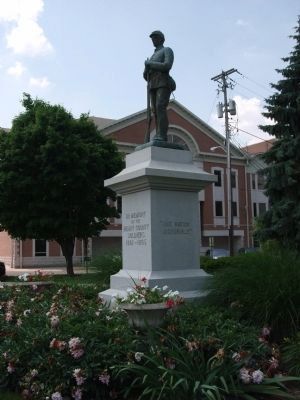 Full Right View - - Civil War Memorial - Henry County Indiana Marker image. Click for full size.