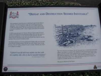 "Defeat and Destruction Seemed Inevitable" Marker. Click for full size. "Defeat and Destruction Seemed Inevitable" Marker image. Click for full size.