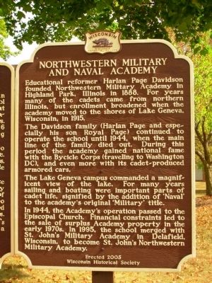 Northwestern Military and Naval Academy Marker image. Click for full size.