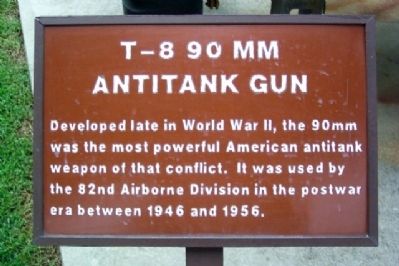 T-8 90mm Antitank Gun Marker. Click for full size. T-8 90mm Antitank Gun Marker image. Click for full size.