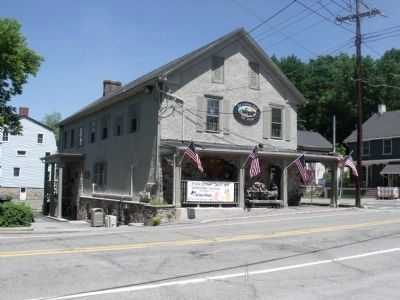 Historic stone structure across from site of marker image. Click for full size.