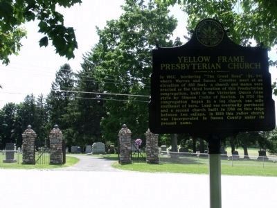 Yellow Frame Cemetery and Marker image. Click for full size.