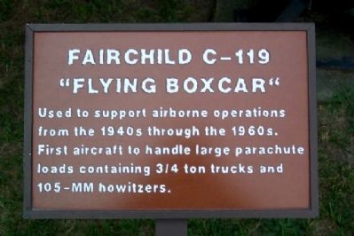 Fairchild C-119 "Flying Boxcar" Marker image. Click for full size.