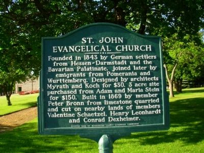St. John Evangelical Church Marker image. Click for full size.