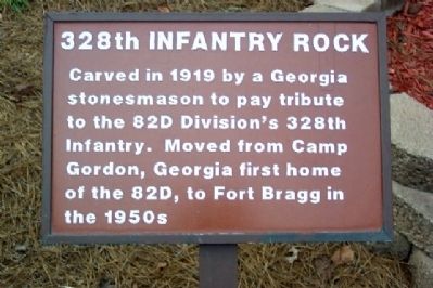 328th Infantry Rock Marker image. Click for full size.