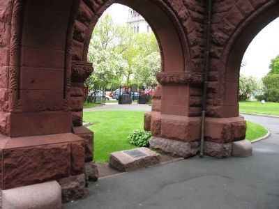 Landmark Plaque under Arch. Click for full size. Landmark Plaque under Arch image. Click for full size.