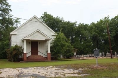 Walnut Grove Church Marker and Cemetery image. Click for full size.