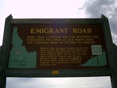 Emigrant Road Marker image. Click for full size.