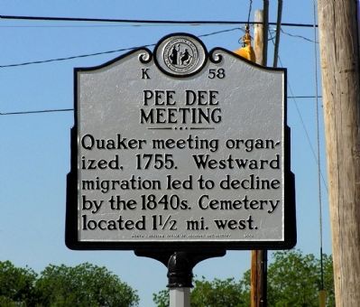 Pee Dee Meeting Marker image. Click for full size.