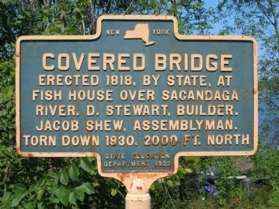 Fish House Covered Bridge Marker image. Click for full size.