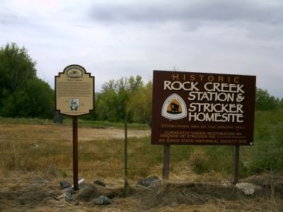 Rock Creek Marker Next to Restoration Site image. Click for full size.