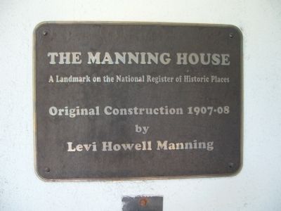 The Manning House Marker image. Click for full size.