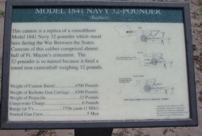 Model 1841 Navy 32-pounder Marker. Click for full size. Model 1841 Navy 32-pounder Marker image. Click for full size.