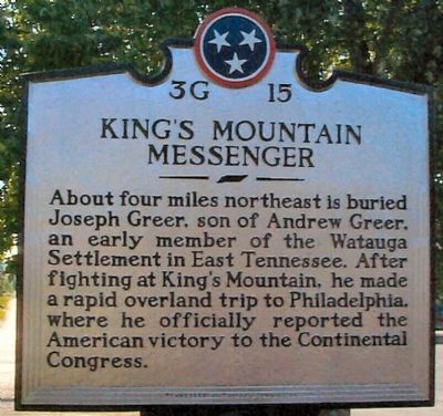 King's Mountain Messenger Marker image. Click for full size.
