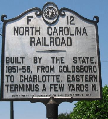 North Carolina Railroad Marker image. Click for full size.