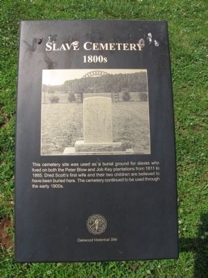 Slave Cemetery Marker image. Click for full size.