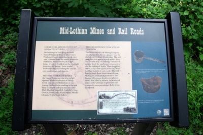 Mid-Lothian Mines and Rail Roads Marker image. Click for full size.