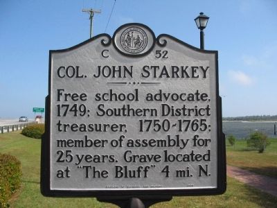 Col. John Starkey Marker. Click for full size. Col. John Starkey Marker image. Click for full size.
