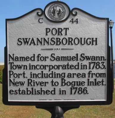 Port Swannsborough Marker image. Click for full size.