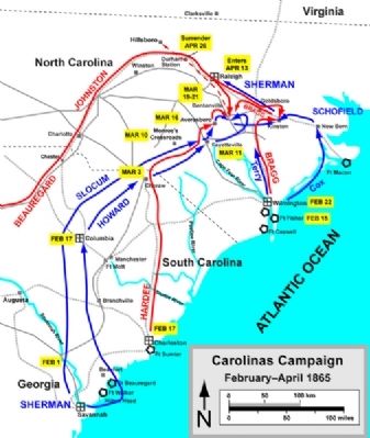 Movements in Carolinas Campaign image. Click for full size.