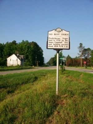 Old Bluff Church Marker. Click for full size. Old Bluff Church Marker image. Click for full size.