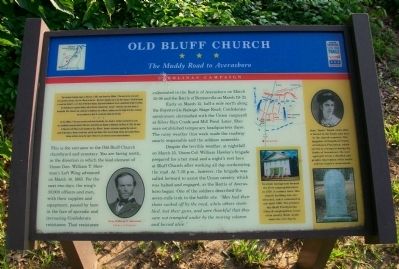 Old Bluff Church Civil War Trail Interpretive Marker image. Click for full size.