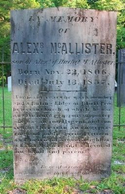 Alexander McAllister Gravesite (Grandson) image. Click for full size.