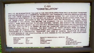C-121 "Constellation" Marker image. Click for full size.