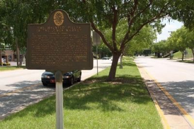 The “Haunted” Pillar of the Lower Market Marker, looking east along Broad Street. Click for full size. The “Haunted” Pillar of the Lower Market Marker, looking east along Broad Street image. Click for full size.