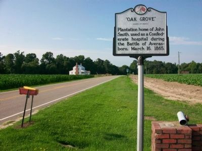 Oak Grove Marker & Former Hospital image. Click for full size.