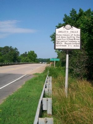 Smiley's Falls Marker and Hwy 217 Bridge image. Click for full size.
