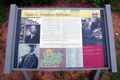 Carter G. Woodson Birthplace CRIEHT Marker image. Click for full size.
