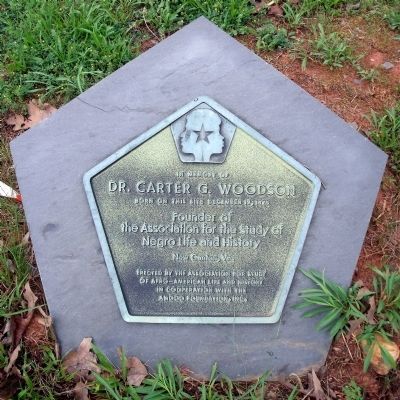 Carter G. Woodson Plaque. Click for full size. Carter G. Woodson Plaque image. Click for full size.