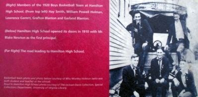 1920 Boys Basketball Team at Hamilton High School image. Click for full size.