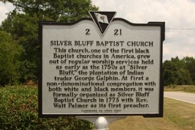 Silver Bluff Baptist Church Marker image. Click for full size.
