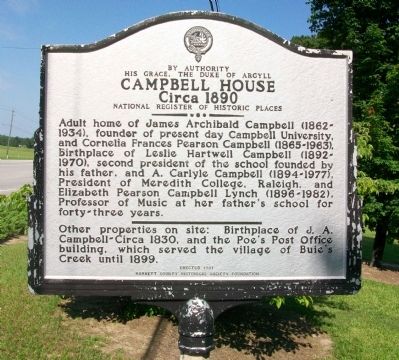 Campbell House Marker image. Click for full size.