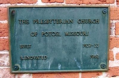 The Presbyterian Church of Potosi, Missouri. Click for full size. The Presbyterian Church of Potosi, Missouri image. Click for full size.