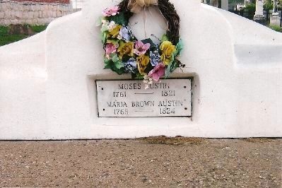Moses and Maria Brown Austin Grave Marker. Click for full size. Moses and Maria Brown Austin Grave Marker image. Click for full size.