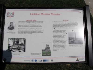 General Mahlon Manson Marker. Click for full size. General Mahlon Manson Marker image. Click for full size.