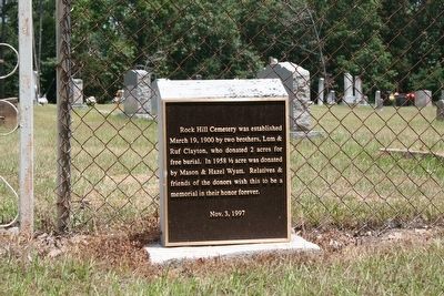 Rock Hill Cemetery Information Marker image. Click for full size.