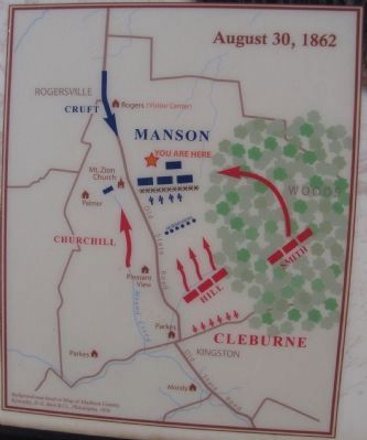 The Confederates Crush The Union Left Marker image. Click for full size.