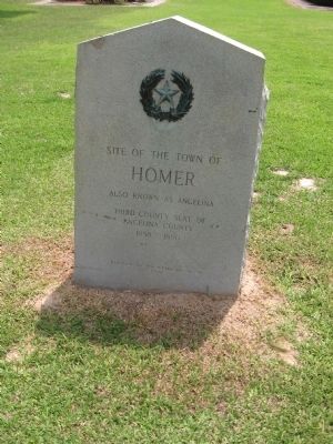 Site of the town of Homer Marker image. Click for full size.