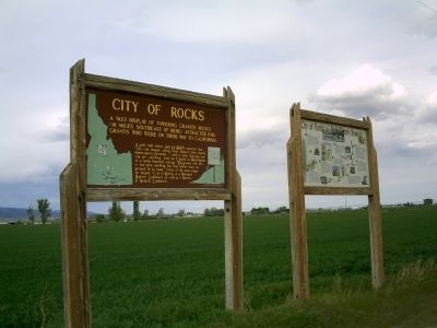 City of Rocks Marker Along State Highway 27 image. Click for full size.