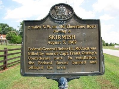 Old Limestone Road Skirmish Marker. Click for full size. Old Limestone Road Skirmish Marker image. Click for full size.